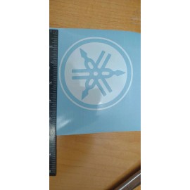 Yamaha Logo 4” Sticker (set Of 2) White Vinyl Motorbike ATV MX Dirtbike Decal