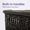 Plastic Laundry Hamper with Lid 3 Pack Laundry Hamper Basket,