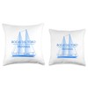 Bocas Del Toro Coastal Nautical Sailing Sailor Throw Pillow