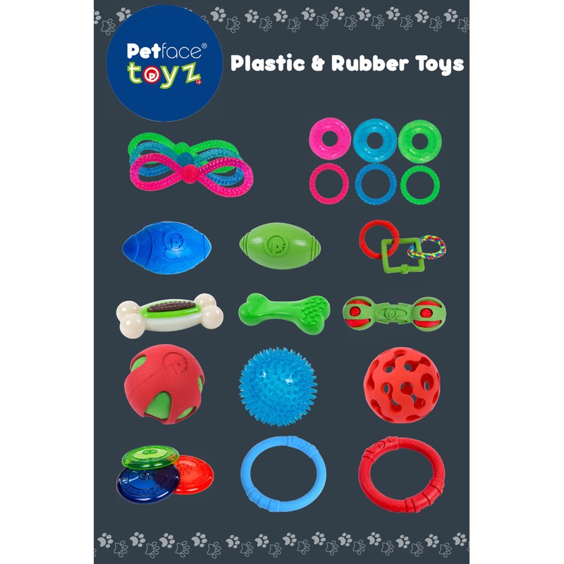 Petface Toyz Bone Lattice Ball Dog Toy, Red