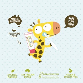 Jack N' Jill Kids Natural Toothpaste, Made with Natural Ingredients, Helps Soothe Gums & Fight Tooth Decay, Suitable from 6 Months+ - Blackcurrant Flavour 3 x 50 g