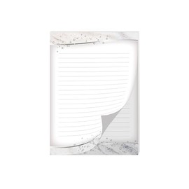 Writing Paper Stylish Elegant Marble Motif Grey Letter Pad for Girls Children and Adults Gift (A4 Pad with 25 Sheets)