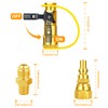 MENSI 1/4" Quick Connect Propane Disconnect Universal Adapter Kit Convert
