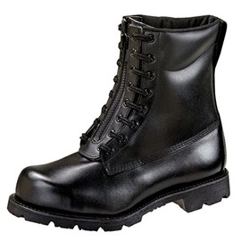 Thorogood 804-6446 Men's Station 8-inch Front Zip Oblique Steel Toe Boot Black 8.5 W US