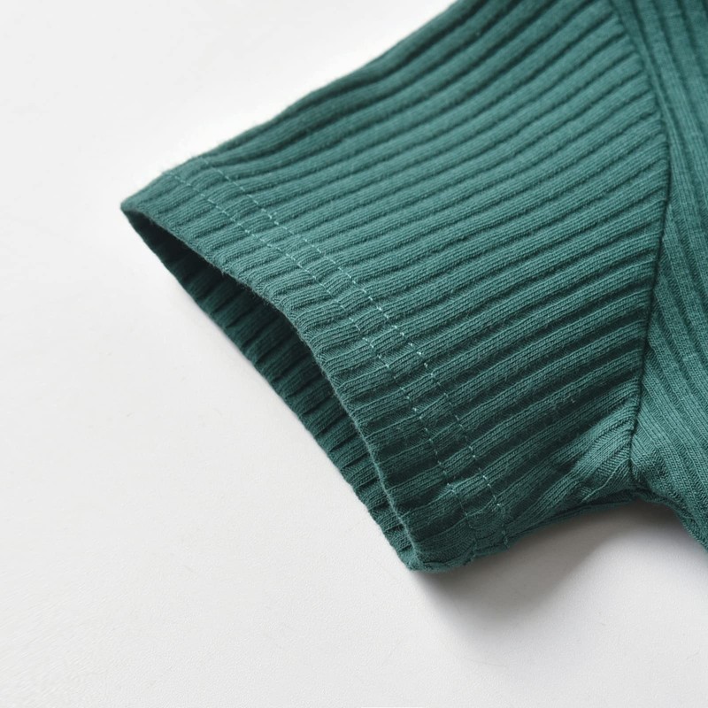 Newborn Infant Baby Boy Summer Clothes Outfit Short Sleeve Solid