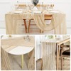 Eviznbou Beige Table Runner 2 Pcs 90x300cm Rustic Gauze Fabric