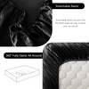 CozyLux Satin Fitted Sheet King Size, Black Silky Satin Bed
