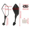1 Pair Motorcycle Rear Mirror Adjustable Black Handlebar Side Mirror