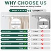 VOIIY 2 Pack Curtain Rod 30-60 Inch, White 1 Inch
