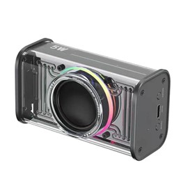 Bluetooth Speaker with Colorful Lights Loud Subwoofer Surround Sound Rechargeable Wireless Speaker Black