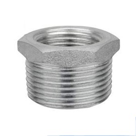 GNSN Thread Reducer Bushing Pipe Fitting SS 304 NPT Hex Bushing Adapter Reducing (Male x Female, 1/2" x 1")