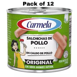 Hecho en Puerto Rico Salchichas Carmelas - Original 12 Ct
