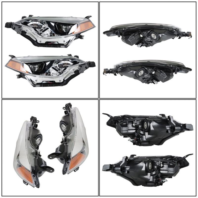 Nurniacl 2-Pack Headlight Assembly Headlamps Halogen Clear Lens Left Right