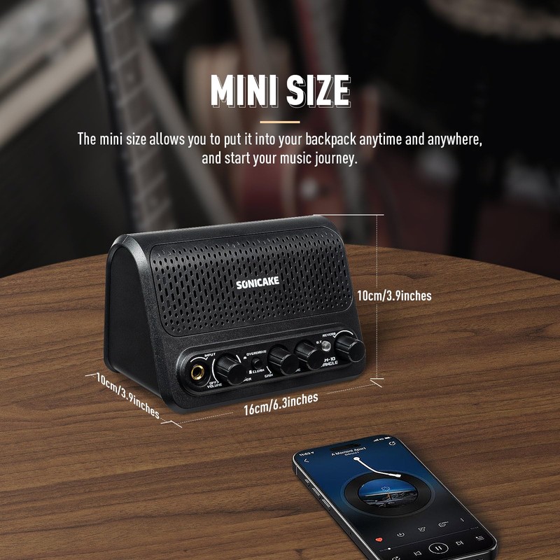 SONICAKE 10W Electric Guitar Combo Amplifier All-in-one Portable Bluetooth Bedroom