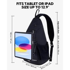 WATERFLY Sling Bag Crossbody Backpack: Over Shoulder Daypack Casual Cross Chest Side Pack