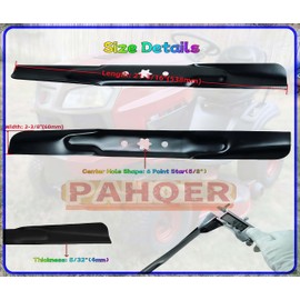 942-04308 1Set Lawn Mower High Lift Blades Fits Troy Bilt Bronco Pony Mustang 42 inch Lawn Mower Cub Cadet 42'' Deck Riding Mower RZT42 Replace 942-04308A 942-04308-X 742-04312 XT1 LT42 LTX1040