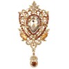 EVER FAITH Women's Rhinestone Crystal Royal Flower Bouquets Brooch Pendant