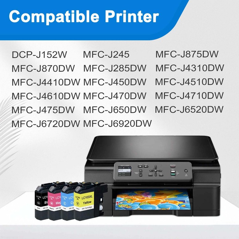 Vowdicua LC103 LC103XL Ink Cartridges Compatible Ink Cartridges Replacement for