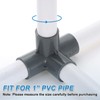 uxcell 1" PVC Fittings, 4 Pcs 4 - Way Elbow