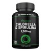 Organic Chlorella and Spirulina - 2500mg - 300 Tablets -
