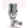 Greened House Haxby Chrome Angled TRV and Lock Shield Valve
