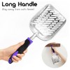 Apidgrowth Cat Litter Scoop,Long Handle Cat Scooper,Stainless Steel Metal Scoop,Poop