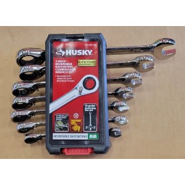 Husky 1005665295 7-Piece Reversible Ratcheting Combination Wrench Set NEW IN BOX
