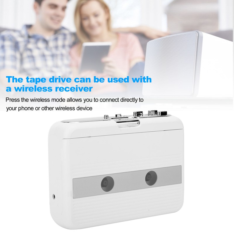 Portable Tape Player Bluetooth Cassette Player FM Radio with AutoReverse