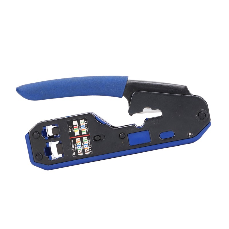 RJ45 Crimping Tool Kit Network Cable Ethernet Jack Pass Through