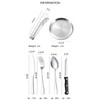 10-Piece Camping Mess Kit for 2 - Stainless Steel Silverware