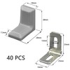 40 PCS L Shape Right Angle Corner Brackets,Shelf Bracket,Plastic Ourside