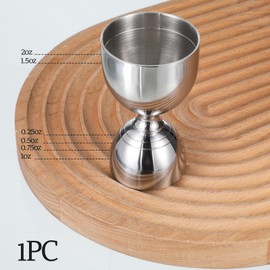 YBEATY Pro Jigger for Bartending Heavy Duty Bell Weighted Cocktail Drink Measurer Stainless Steel Double Jigger Measuring Bar Tool Rustproof Dishwasher Safe