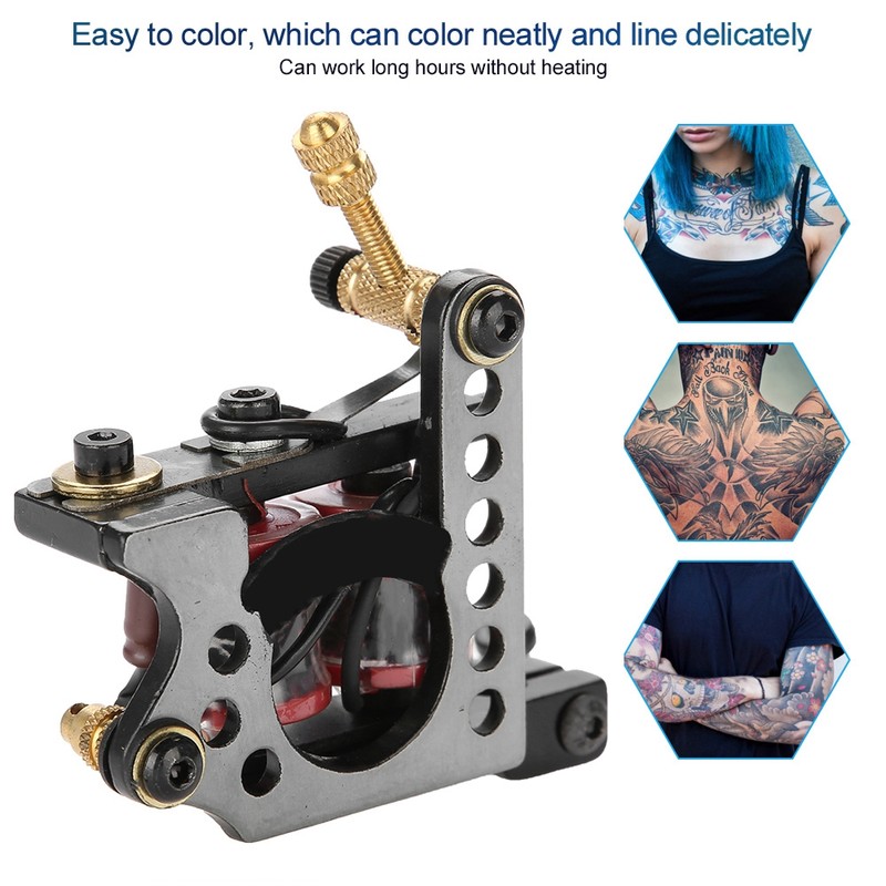 10 Wraps Professional Liner Shader Tattoo Iron Machine Gun Copper