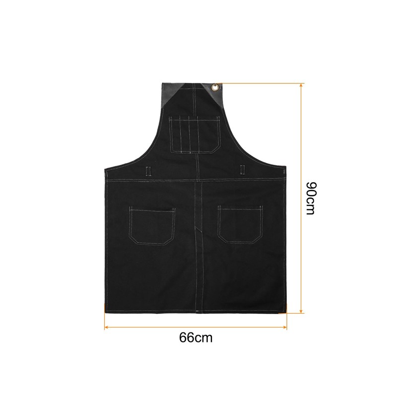 QUARKZMAN No Tie Twill Apron 90 x 66 cm Split