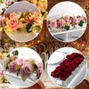 Rectangular Floral Centerpiece Clear Acrylic Flower Vase for Dining Table