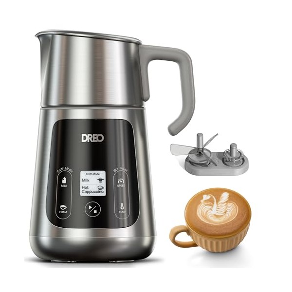 Dreo Dreo All-in-1 BaristaMaker Milk Frother, Electric Foam Frother for