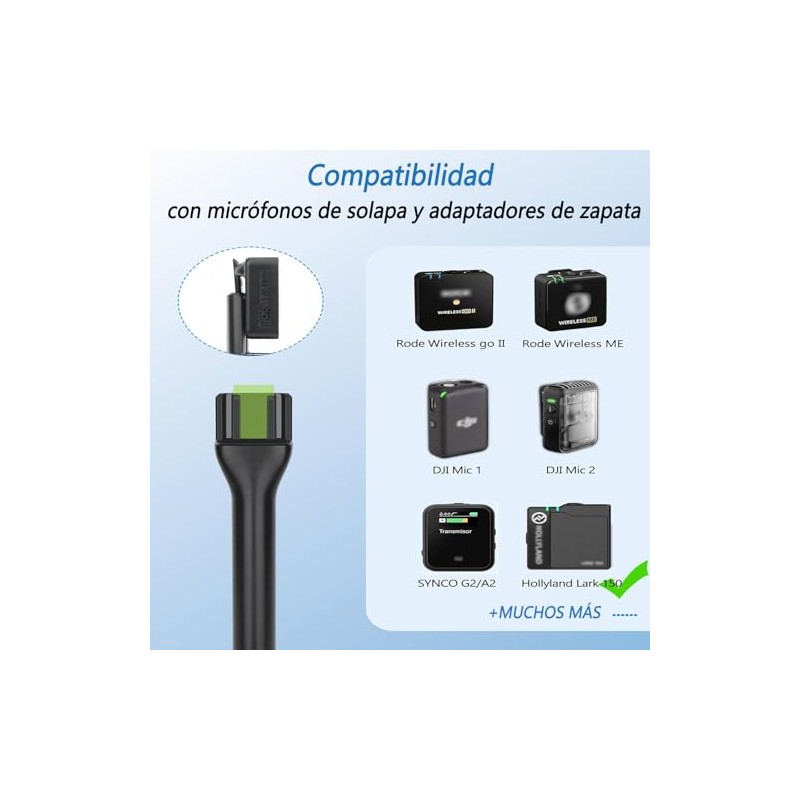 YOUSHARES Soporte para Microfono de Entrevista de Mano, para dji