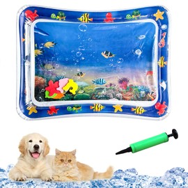 YumSur Sensory Water Playmat Cat, Sensory Water Play Mat, Summer Water Sensory Play Mat, Cat Toy, Water Mat, Interactive Toy for Cats and Dogs (Style02, One Size)