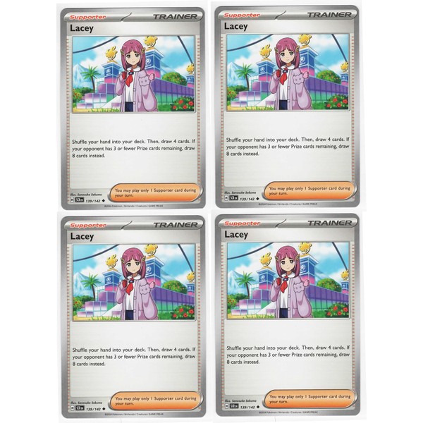 Lacey 139/142 - Stellar Crown Trainer Card Set x4 -