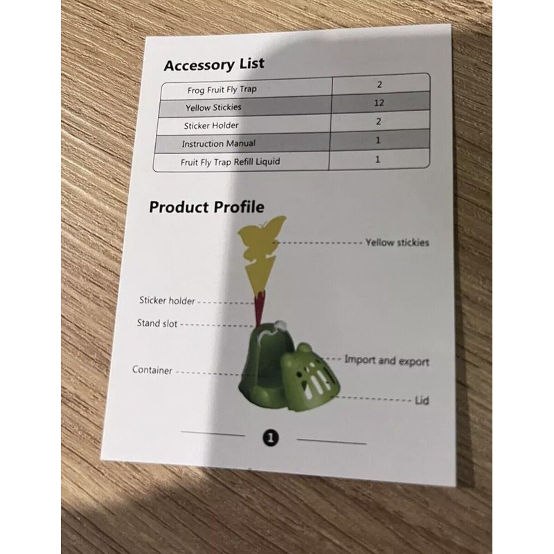 TrapMax 2 Frog Shape Fruit Fly Traps for Indoors with