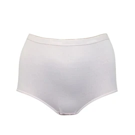 iTRONiK iTRONiK Women's Ladies 100% Cotton Incontinence Pants Washable with Pad Briefs Knickers (White, S)