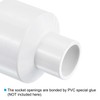 PATIKIL PVC Reducer Pipe Fitting 40mm to 20mm ID, 3