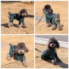ArmyGreen Dog Warm Coat, Waterproof Windproof Reflective Vest, Zippered Adjustable