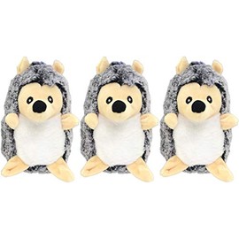 PetSport 3 Pack of Tiny Tots Little Hedgie Plush Dog Toys with Squeakers, 4.7 Inch
