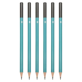 PATIKIL 3B Drawing Pencils for Sketching, 6 Pieces Drawing Pencils for Drawing, Art Pens, Graphite, Wood, Pre-Sharpened for Drawing, Sketching, Artist, Hexagonal, Green/Black Pen