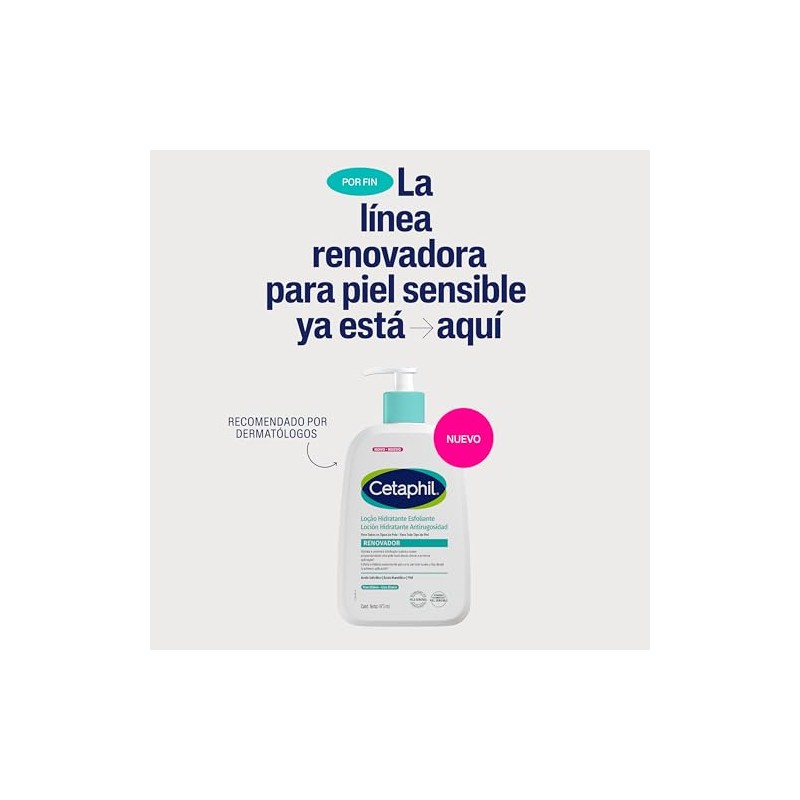 Cetaphil Loción Hidratante Antirugosidad Ácidos Piel Sensible Cuerpo 473 ml