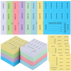 Kosiz 1000 Sheet 10 Bid Raffle Tickets Chinese Auction Tickets Sheets Auction Fundraiser Ticket Numbered with Name and Phone Number Per Sheet Raffle Tags for Silent Auction(Light Color)
