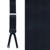 Trafalgar Men's Classic Herringbone Formal End Silk Braces (Suspenders), Black