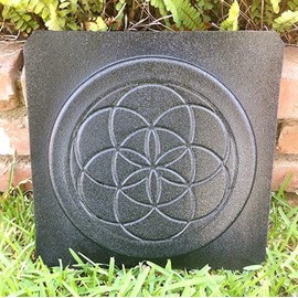 Seed of Life Stepping Stone Mold, ABS Plastic Mold For Concrete or Cement