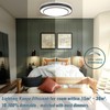 Wheatronic 20" LED Flush Mount Ceiling Light Fixture 5CCT, Black